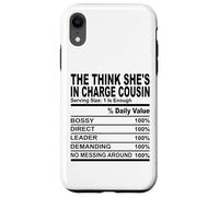 The think she's in charge cousin nutrition cousins hommes femmes Coque pour iPhone XR