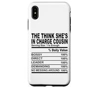 The think she's in charge cousin nutrition cousins hommes femmes Coque pour iPhone XS Max