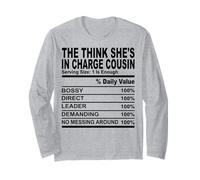 The think she's in charge cousin nutrition cousins hommes femmes Manche Longue