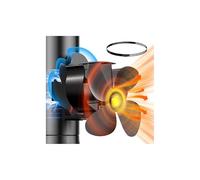 The Three Musketeers Ventilateur de cheminée magnétique sans électricité avec plaque de déviation modifiée - Ventilateur silencieux pour cheminée, cheminée, poêle, bois, tuyau de poêle - Avec 1 anneau