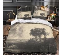 The Three Trees 3D Imprimé Rembrandt Housse De Couette Housses De Couettes Pour Adultes Et Enfants Parure De Lit Avec Taies E Avec Fermeture À Glissière Microfibr 3 Pièces Super King（260x220cm）