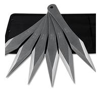 The Thunder: Lot de 6 Pics de Lancer d'une épaisseur allant jusqu'à 0,7 cm, en Acier Inoxydable de 25,9 cm avec Gaine en Nylon - Version améliorée