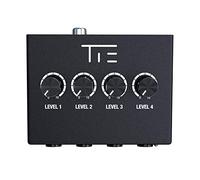 The Tie Studio Headphone Amplifier 4CH, Amplificateur de casque (amplificateur de casque stéréo à 4 canaux, compact et robuste, contrôle de volume séparé pour chaque canal), noir 19-90009