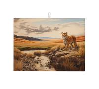 The Tiger is strong. Tapis de séchage de cuisine imprimé - 45,7 x 61 cm Convient pour placer de petits appareils dans la cuisine