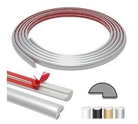 The Tiles Plaza Garniture de bord de carrelage à décoller et à coller pour carrelage dosseret 4,6 m en PVC, garniture décorative en PVC, argenté