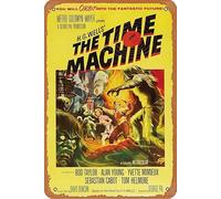 The Time Machine 1960 Plaque en métal rétro Décoration murale 30,5 x 20,3 cm