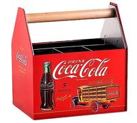 The Tin Box Company Coca Cola Boîte à ustensiles avec poignée Rouge