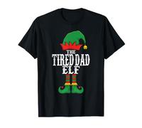 The Tired Dad Elf Christmas Family Matching Group Idea Funny T-Shirt