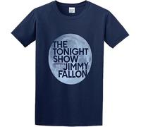 The Tonight Show Starring Jimmy Fallon O Neck Men T Shirt Navy Manches Courtes(3X-Large)