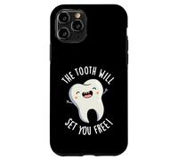 The Tooth Will Set Free Funny Dental Pun Coque pour iPhone 11 Pro