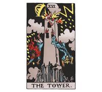 The Tower: 156 College Ruled Lined Pages (78 leaves), 5x8 Notebook, Journal, Diary, Planner featuring image of The Tower Tarot card