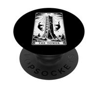 The Tower Carte de tarot XVI Motif chats Major Arcana PopSockets PopGrip Adhésif