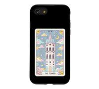 The Tower Kawaii Carte de Tarot Pastel Illustration céleste Coque pour iPhone SE (2020) / 7/8