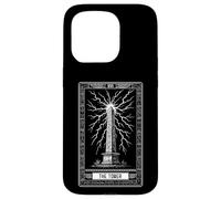 The Tower Obelisk Carte de Tarot égyptien Hiéroglyphes Arcana Coque pour iPhone 15 Pro