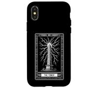 The Tower Obelisk Carte de Tarot égyptien Hiéroglyphes Arcana Coque pour iPhone X/XS