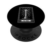 The Tower Obelisk Carte de Tarot égyptien Hiéroglyphes Arcana PopSockets PopGrip Adhésif