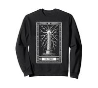 The Tower Obelisk Carte de Tarot égyptien Hiéroglyphes Arcana Sweatshirt