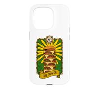 The Tower Tarot Carte de Tarot pour Amateur de Hamburger Coque pour iPhone 15 Pro