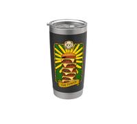 The Tower Tarot Carte de tarot pour amateur de hamburger Gobelet isotherme en acier inoxydable double paroi