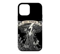 The Tower XVI Carte de Tarot Gothique Occulte Halloween Coque pour iPhone 12 Mini
