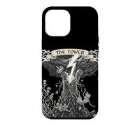 The Tower XVI Carte de Tarot Gothique Occulte Halloween Coque pour iPhone 12 Pro Max