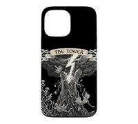 The Tower XVI Carte de Tarot Gothique Occulte Halloween Coque pour iPhone 13 Pro Max