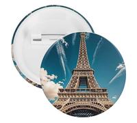 The Towering Iron Tower Badge rond en métal, broche légère pour sac à dos, épingles à boutons tendance pour chemises, vestes, châle, manteau, unisexe, 12PCS, Fer blanc, épingles rondes en métal