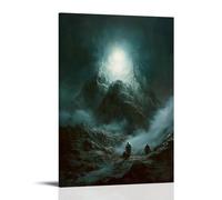 The Transfiguration Atop A Glowing Mountain, with Christ Radiant in White And Disciples Shielding Their Eyes in Awe. Décoration murale contemporaine - Poster décoratif à suspendre 30 x 45 cm