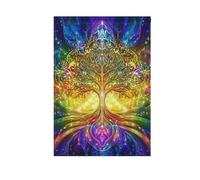 The Tree Drapeaux de jardin décoratifs colorés Bannière de Thanksgiving pour décoration de cour 71 x 101 cm double face