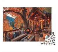 The Tree House is Nestled in an Autumn Forest 1000pcs (75x50cm) Puzzles Adaptés Aux Adultes Et Aux Personnes Âgées De 14 Ans Et Plus