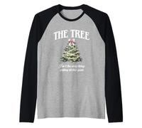 The Tree is Lit Funny Christmas Manche Raglan