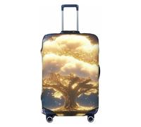 The Tree of Life is Luminous Elastic Travel Bagages Cover Protective Case Protective Print Valise Baggage Cover Anti-Scratch, Noir , XL