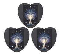 The Tree of Psychic Life Lot de 3 désodorisants à suspendre pour voiture, maison, bureau, style blanc