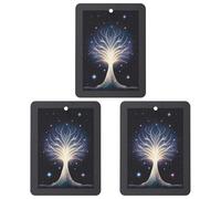 The Tree of Psychic Life Lot de 3 désodorisants carrés à suspendre pour voiture, maison, bureau, style blanc