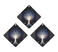 The Tree of Psychic Life Lot de 3 désodorisants pour voiture à suspendre en forme de losange - Cartes parfumées durables pour voiture, maison, bureau - Style blanc