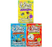 The Treehouse Colour Edition Collection 3 Books Set By Andy Griffiths (The 39-Storey Treehouse, The 26-Storey Treehouse & The 13-Storey Treehouse)