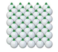 The Treemendous Ornament Decorator Treemendous Kit de Recharge de décoration de Sapin de Noël - Boules Blanches Vierges compatibles avec Les décorations d'arbre et de boîte Cadeau (Lot de 50)