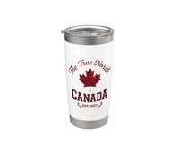The True North Canada Est. 1867 Maple Leaf Gobelet isotherme en acier inoxydable double paroi