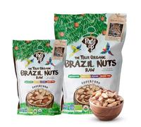 The True Organic - Noix du Brésil (0,5 kg) - Brutes, récoltées de manière durable, certifiées biologiques, cueillies à la main, fraîches, entières, non salées - Sans OGM, compatibles avec le régime