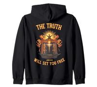 The Truth Will Set You Free Jesus Citation John Bible Verset Sweat à Capuche