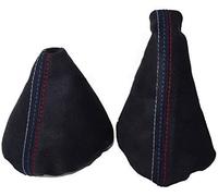 The Tuning-Shop Ltd Soufflet de levier de vitesse et de frein à main pour BMW E36 E46 1991-2005 en daim synthétique noir avec coutures 3 couleurs