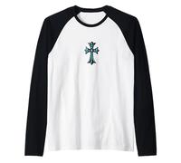 The Turquoise Cross Pave Diamonds Manche Raglan