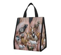 The Twelve Sac à déjeuner isotherme avec signes du zodiaque chinois pour homme et femme, grand sac d'épicerie réutilisable, grand sac isotherme étanche et pliable pour le travail, le camping, le