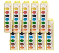 THE TWIDDLERS - 10 Palettes de Peinture Aquarelle, étuis individuels avec Pinceau en Bois et 8 Couleurs Vives, il Suffit d'ajouter de l'eau, lavables - Sacs de Fête pour Enfants, Cadeaux de Classe