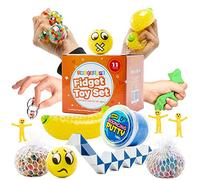 THE TWIDDLERS 11 Jouets Sensoriels Anti-Stress Fidget pour Enfants - Solide