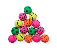 THE TWIDDLERS 15 Balles en Caoutchouc Mousse Jouets pour Petits Enfants, 6cm - Jeux et Sports - Non Toxique