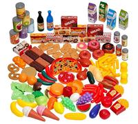 THE TWIDDLERS 150 Jouets de Cuisine Fruits & Légumes, Dinette Enfant - Solide & 100% sans BPA - Cadeau de Anniversaire & Noël pour Garçons & Filles