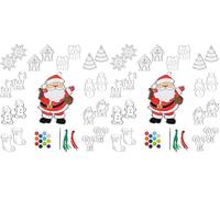 THE TWIDDLERS 20 Attrape-Soleil de Noël, Vitraux à Peindre & Décorer avec Pinceaux, Rubans & Peinture - Cadeau, Loisirs Créatifs, Activité Créative pour Enfants (Lot de 2)
