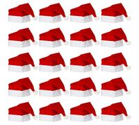 THE TWIDDLERS 20 Bonnets de Noël Bonnet de Père Noël pour Enfants & Adultes, 2 Tailles pour Adultes & Enfants - Chapeaux de Fête Tenue de Noël