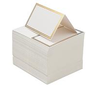 THE TWIDDLERS 200 Marques Place Mariage avec Bordure Dorée - Porte Nom Table Mariage, Marque Place Anniversaire, Marque Place Bapteme - Cartes de Noms pour les Numéros de Table